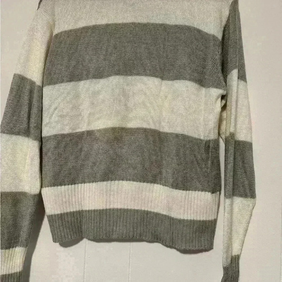 FIA Italia Sweater Womens M Handloomed Gray &Whit New no tag Full Zip Collared - Picture 7 of 12